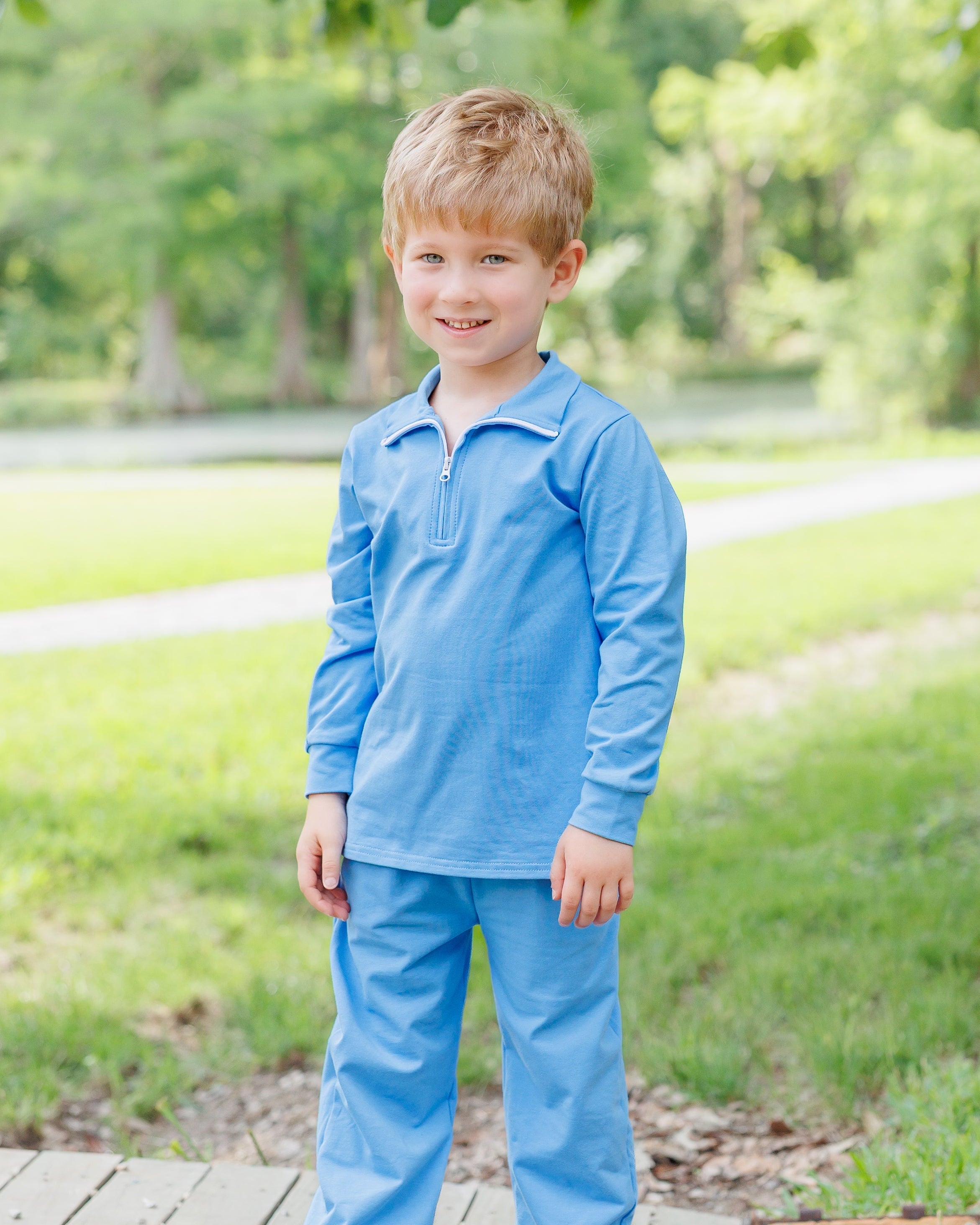 Evan Pullover Set - Cornflower Blue