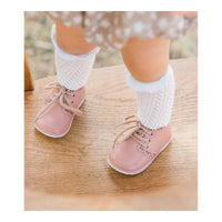 Bella Scalloped Bootie (Baby) in Vintage Rose