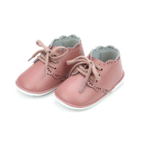 Bella Scalloped Bootie (Baby) in Vintage Rose