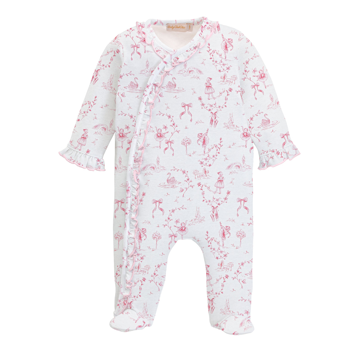 Grace in Toile Printed Ruffle Footie