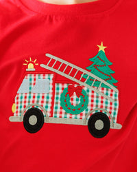 Festive Firetruck Pants Set