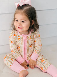 Pumpkin Darling Ruffle Zipper Romper