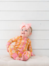 Autumn Blossom Ruffle Zipper Romper