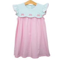 French Knot Bow Scallop Dress