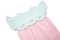 French Knot Bow Scallop Dress