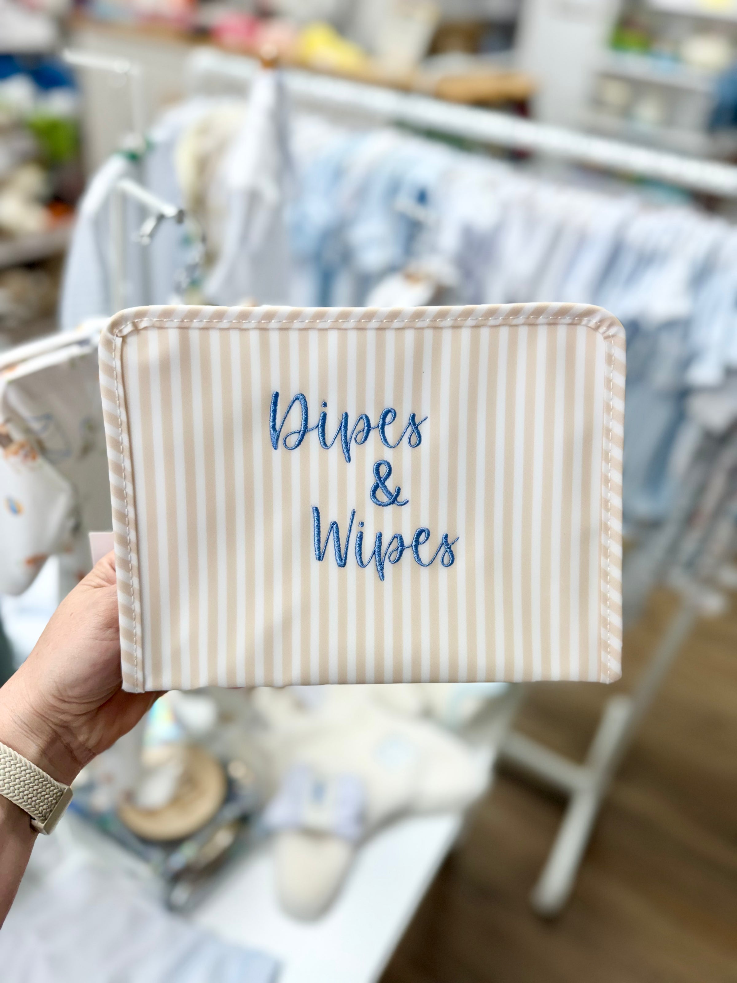 ROADIE MEDIUM - PIMLICO STRIPE SAND with Embroidery