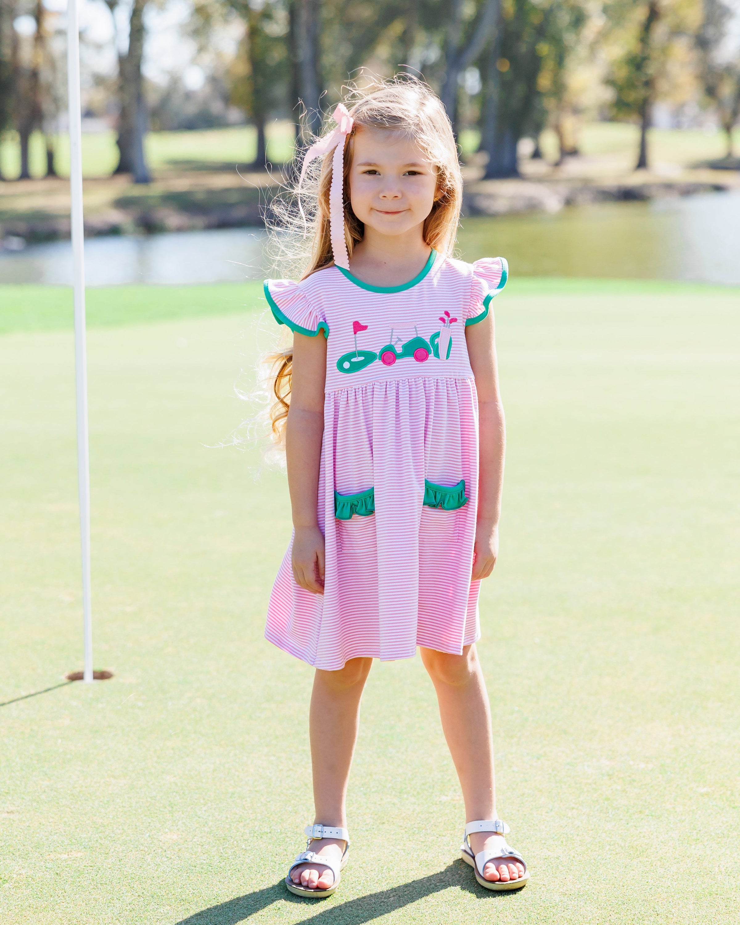 Gone Golfing Ruffle Pocket Dress