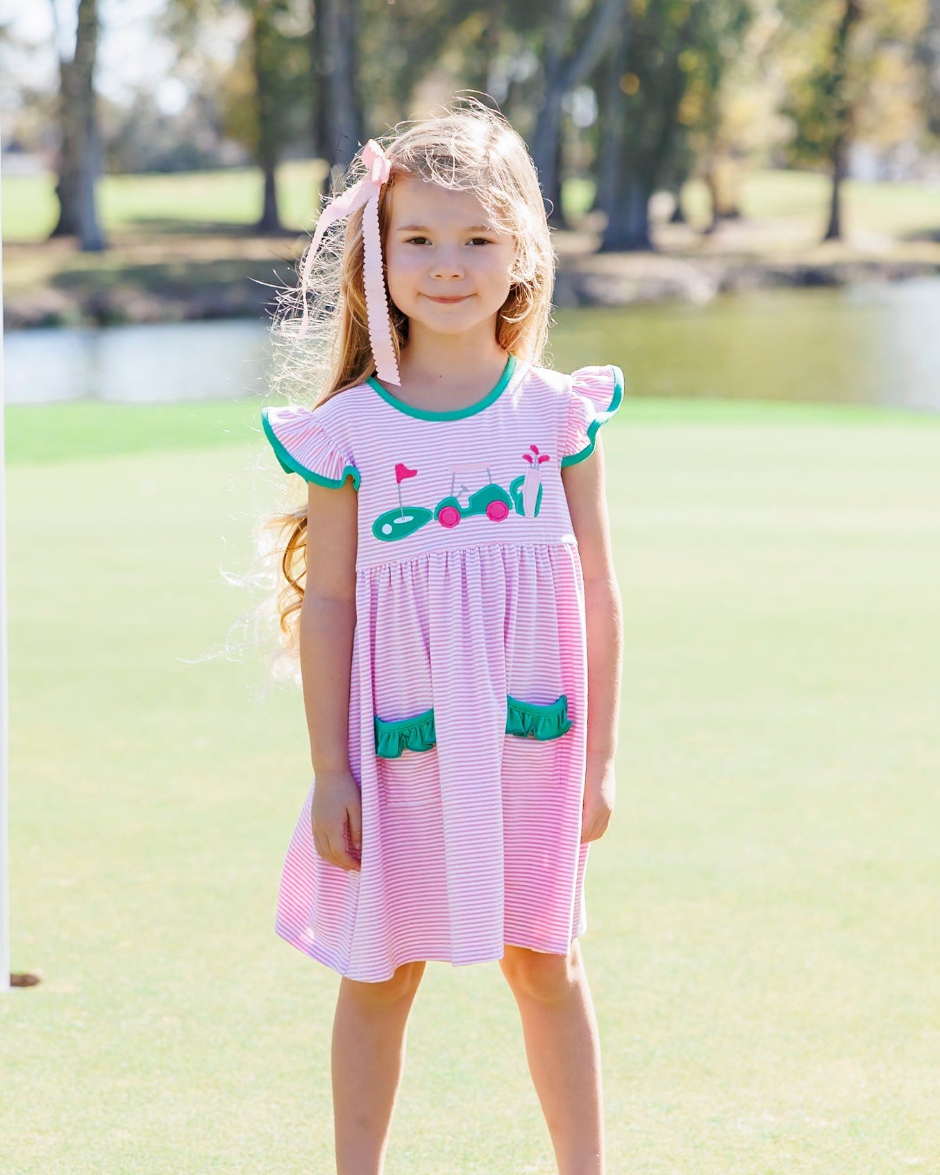 Gone Golfing Ruffle Pocket Dress