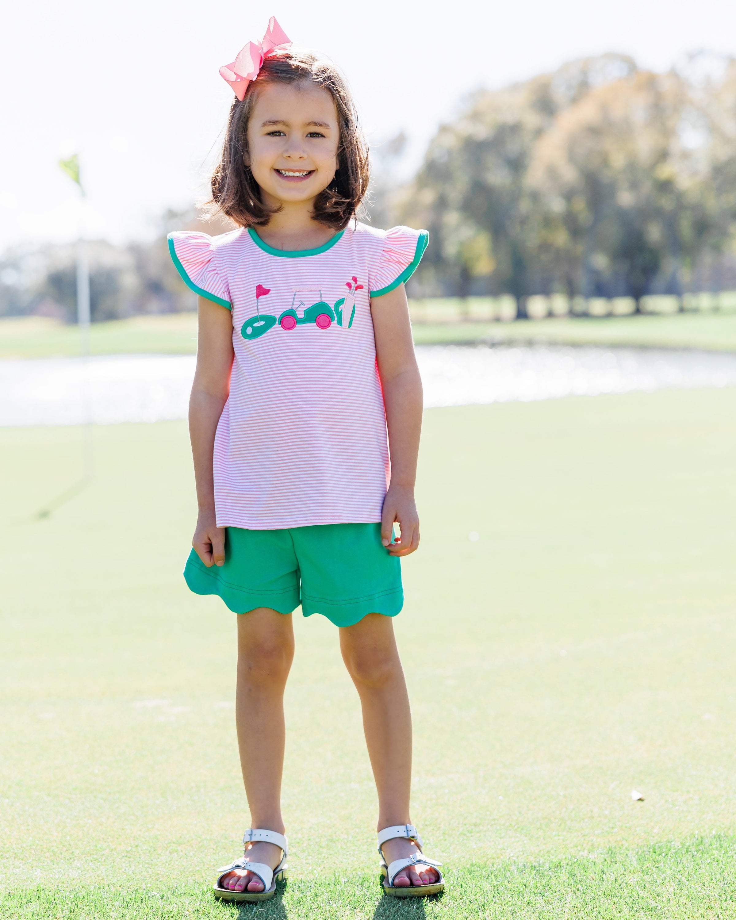 Gone Golfing Scallop Short Set