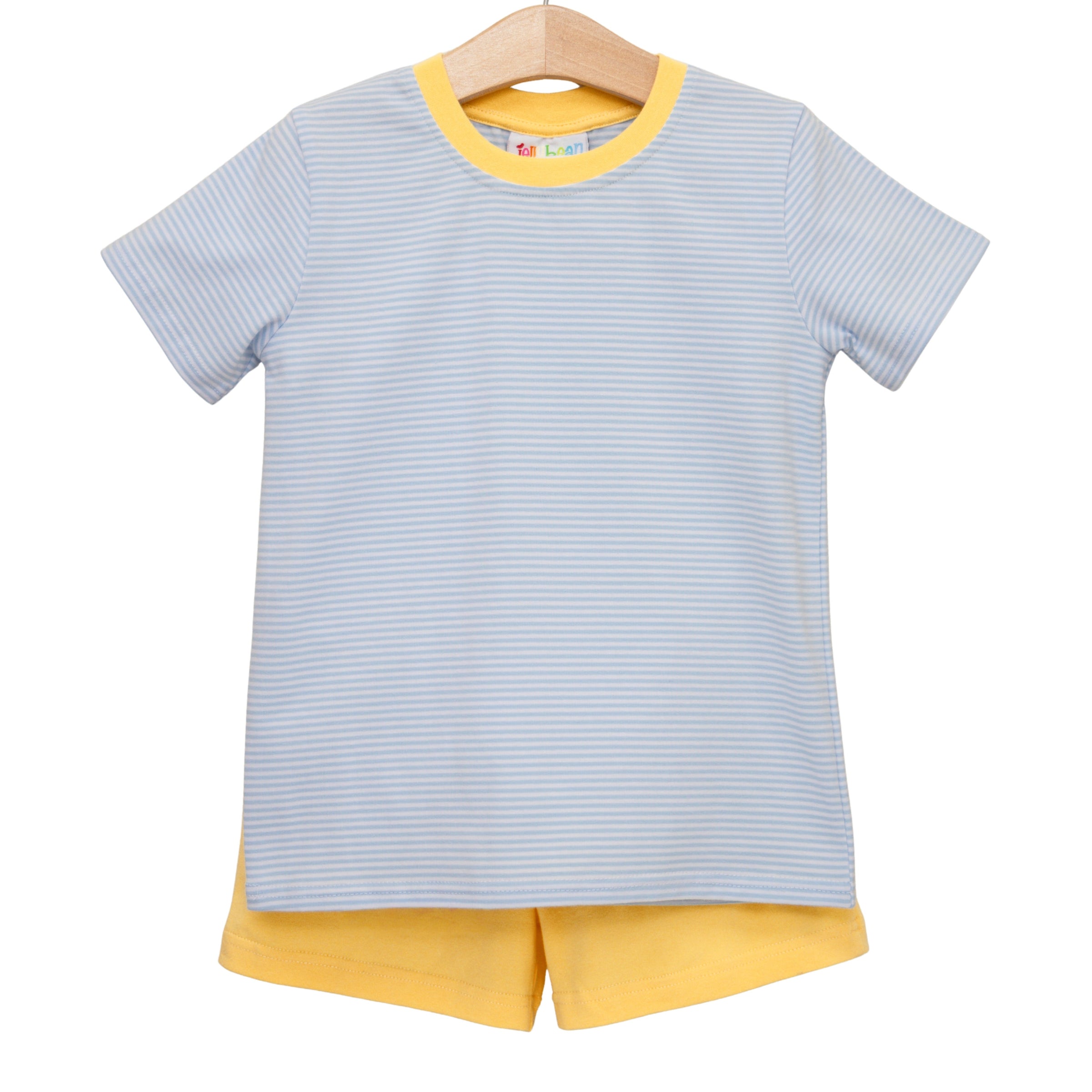 Graham Short Set- Light Blue Stripe & Yellow