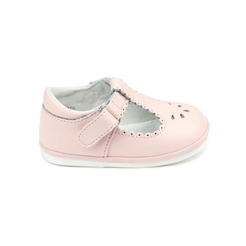 Dottie Scalloped T-Strap Mary Jane in Pink