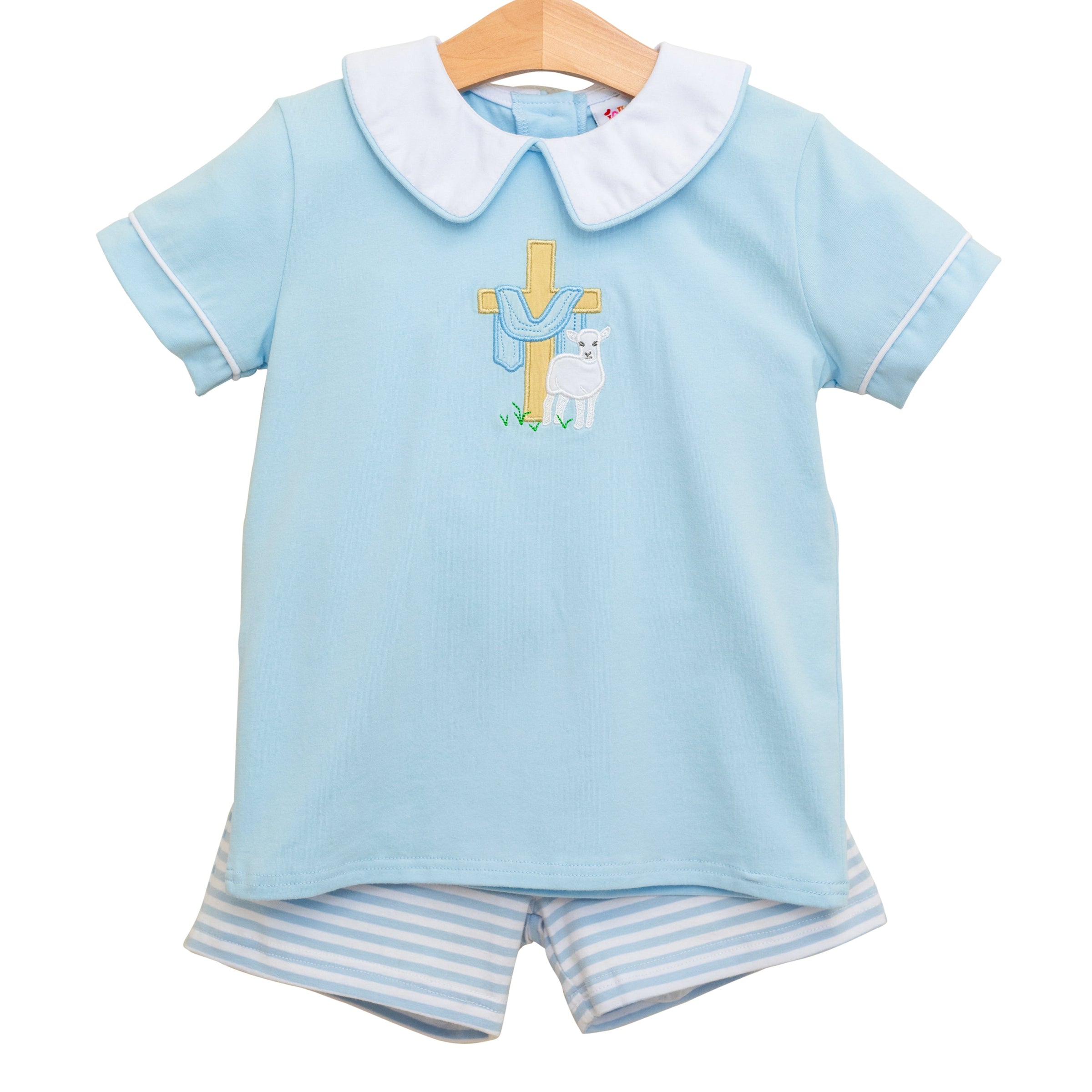 He Is Risen Collared Short Set