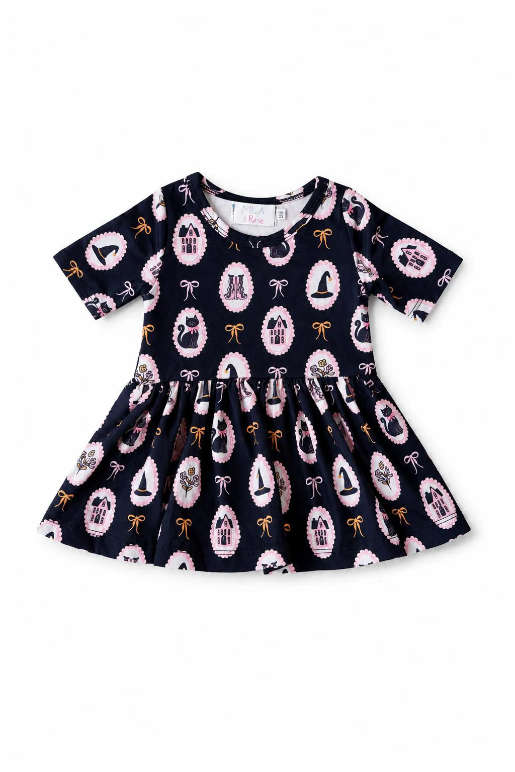 Hocus Pocus 3/4 Sleeve Twirl Dress Bodysuit