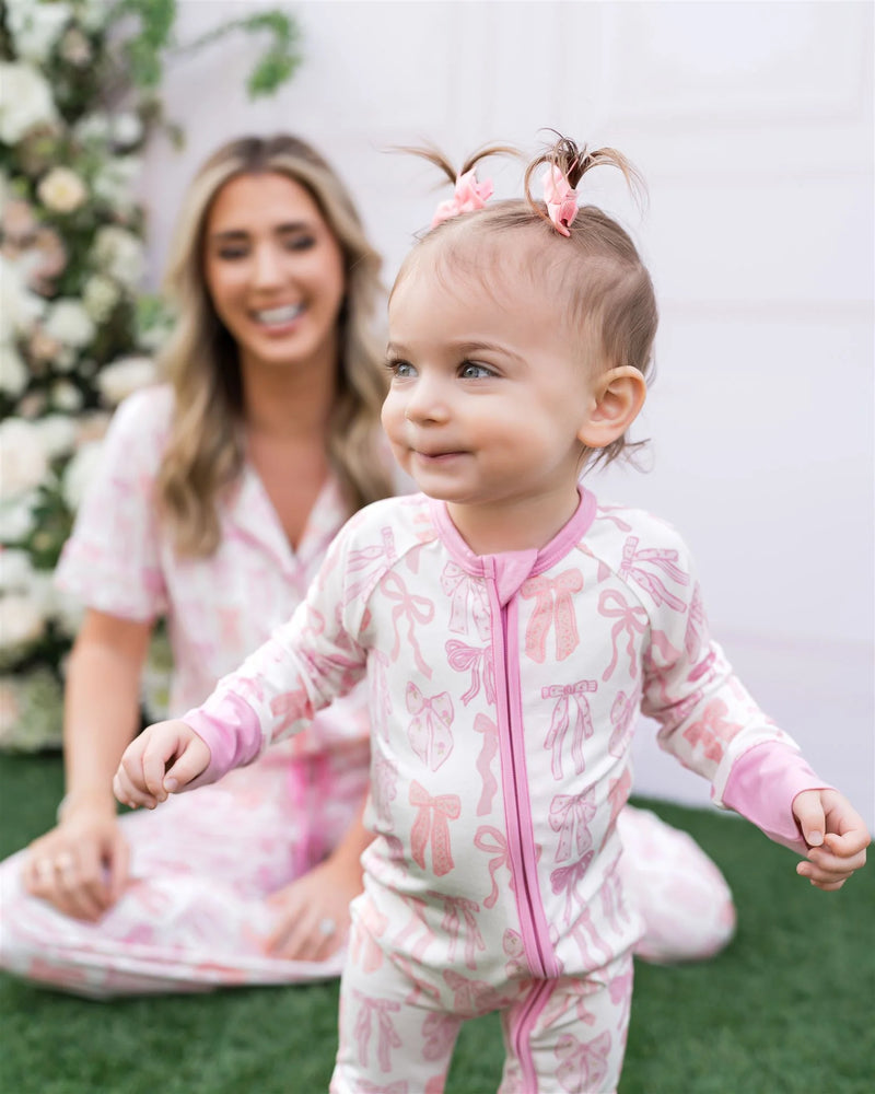 Spring Floral Bows Zipper Sleeper
