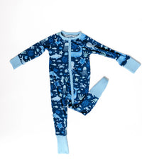 Deep Blue Sleep Zipper Pajama