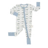 Blue Finding Fairways Double Zipper Romper