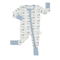 Blue Finding Fairways Double Zipper Romper