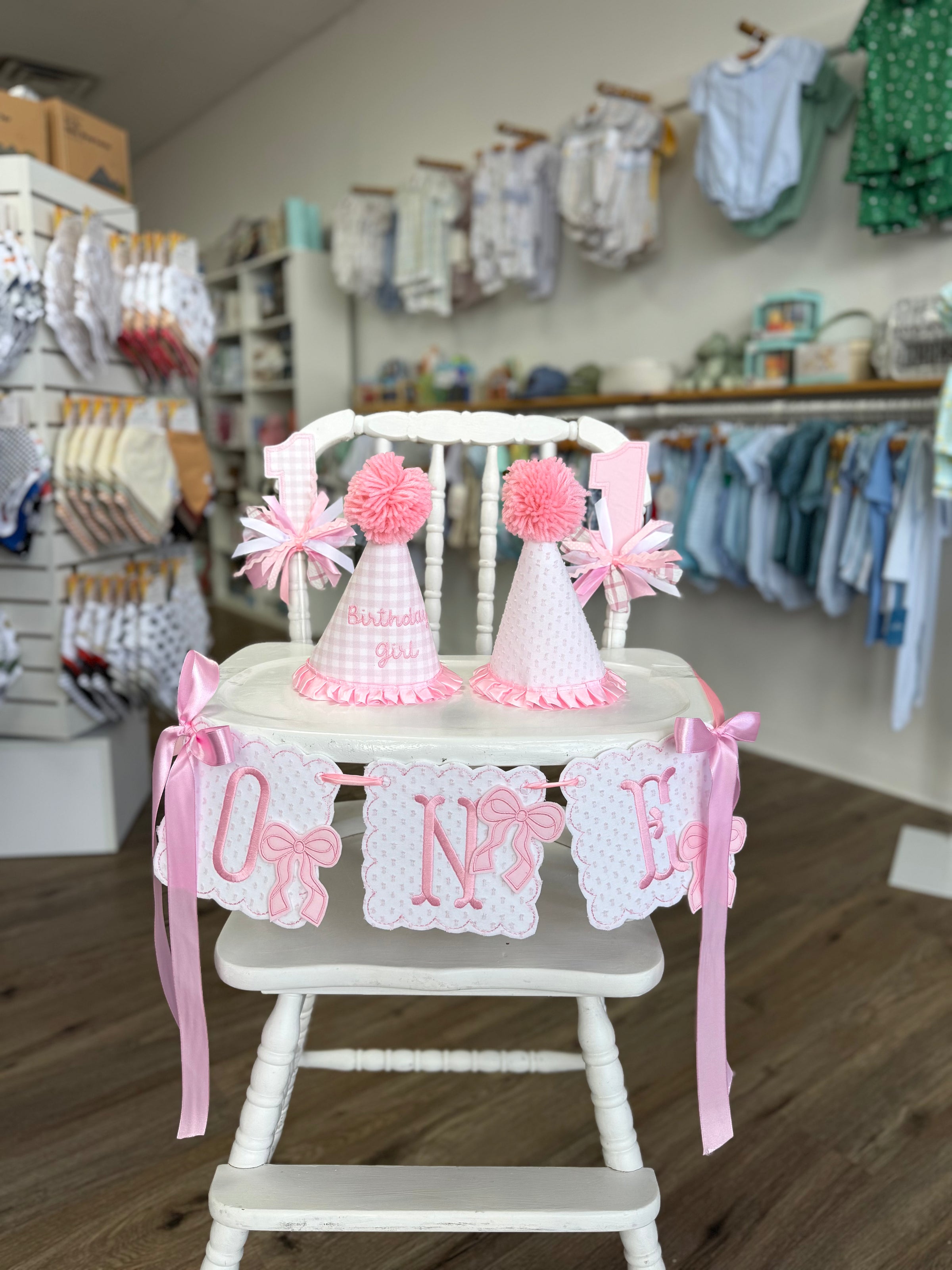 Pink Bow Birthday Banner