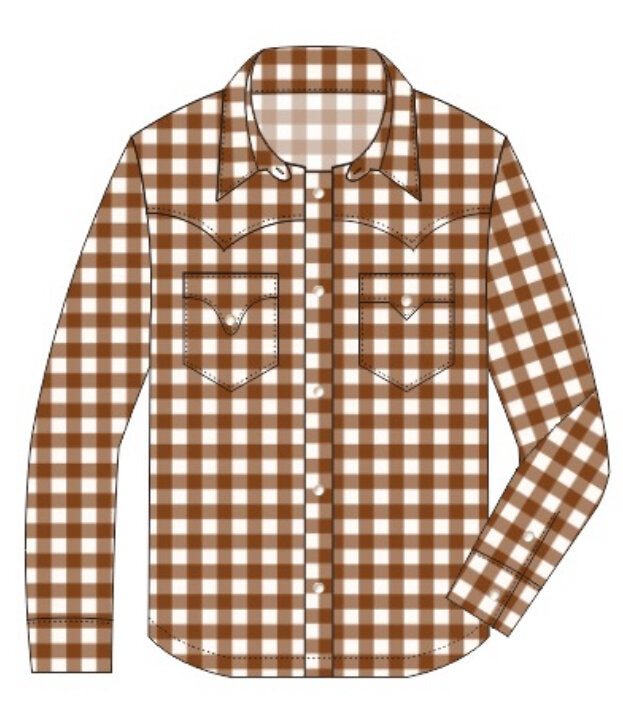 Kasey Button Down - Burnt Orange Flannel
