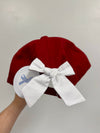 Girls Red Football BOW Baseball Hat