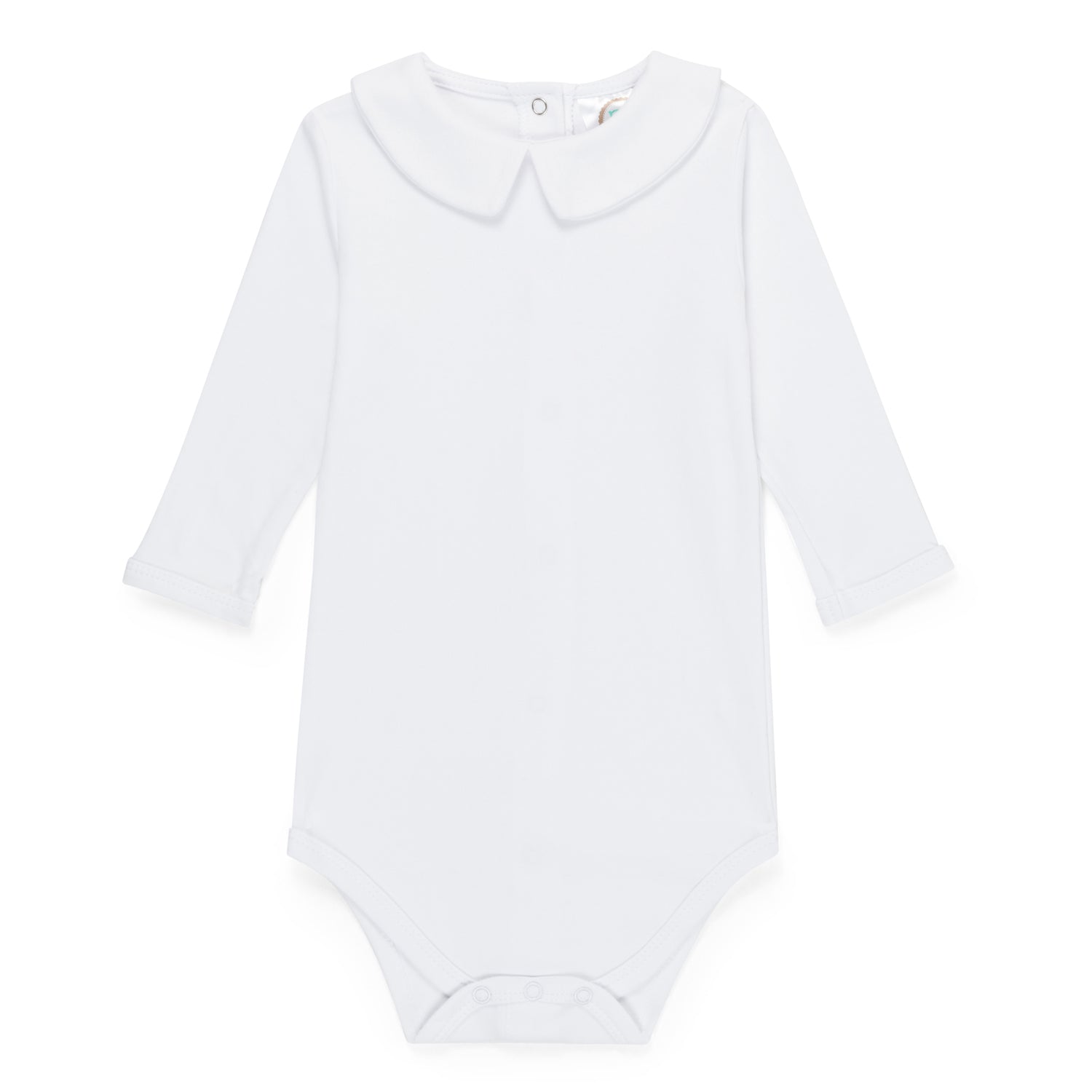 Blank Unisex Long Sleeve Peter Pan Collar Infant Bodysuit