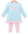 Pastel Turkey Ruffle Pant Set