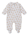 Kissy Kissy Teddy Bear Time Jacquard Print Footie