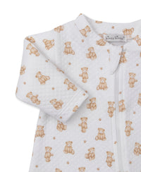 Kissy Kissy Teddy Bear Time Jacquard Print Footie