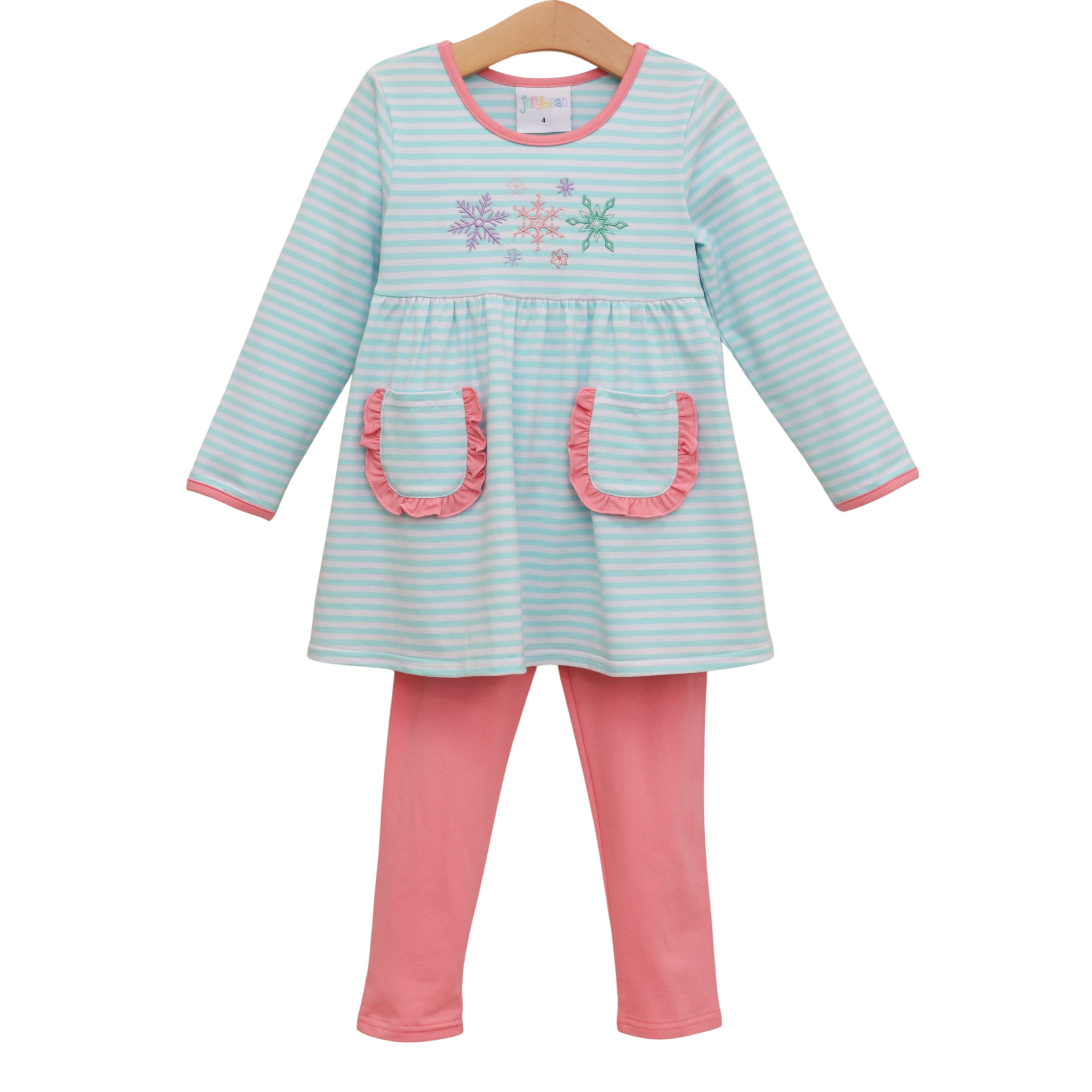 Let It Snow Ruffle Pants Set