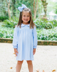 Lottie Dress - Light Blue Stripe