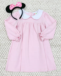 Lottie Dress - Light Pink Stripe