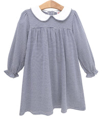 Lottie Dress - Navy Stripe