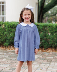 Lottie Dress - Navy Stripe