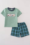 Hunting Plaid 2 Piece Shorts Set
