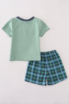Hunting Plaid 2 Piece Shorts Set