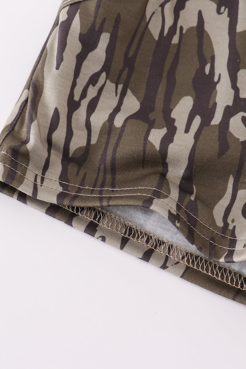 Dark Camo Printed Shorts