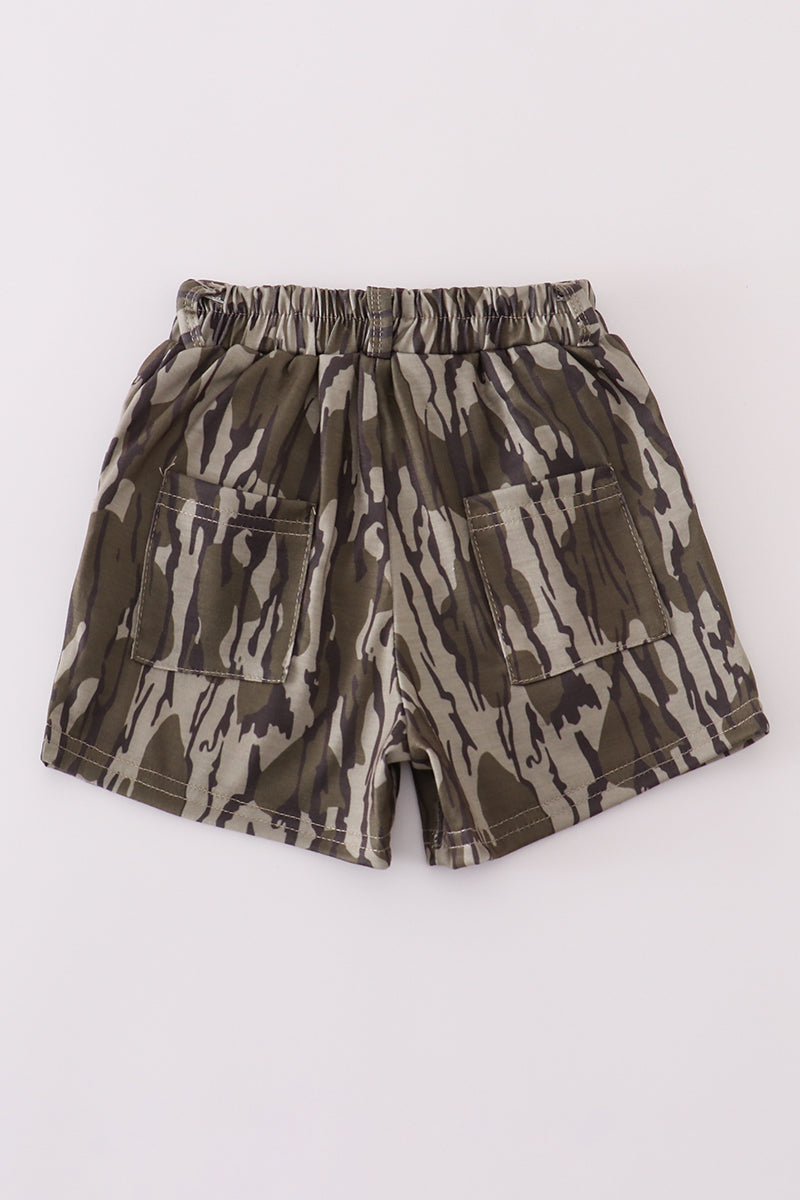 Dark Camo Printed Shorts
