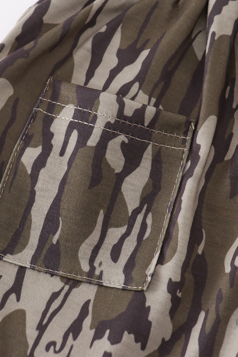 Dark Camo Printed Shorts