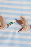 Blue Stripe Duck Embroidery Bubble