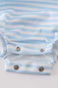 Blue Stripe Duck Embroidery Bubble
