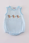 Blue Stripe Duck Embroidery Bubble