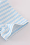 Blue Stripe Duck Embroidery Tee