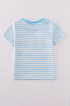 Blue Stripe Duck Embroidery Tee