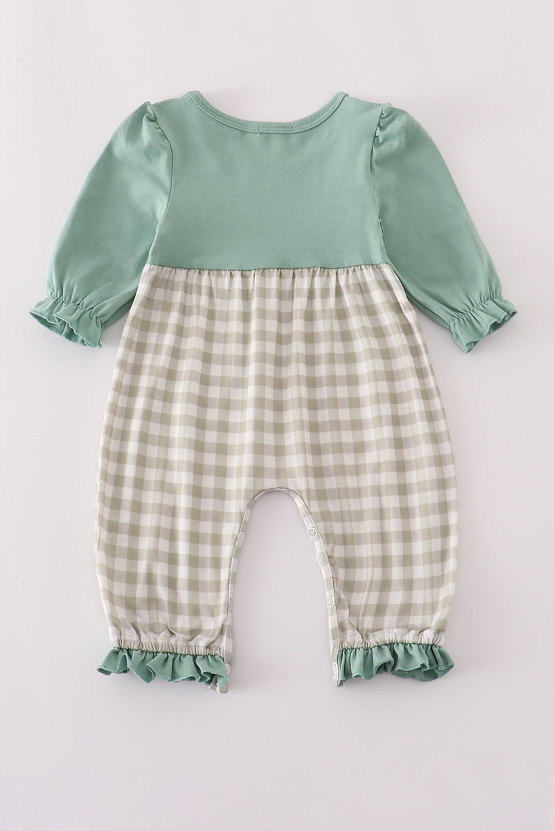 Mallard Duck Embroidery Ruffle Romper
