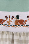 Mallard Duck Embroidery Ruffle Romper