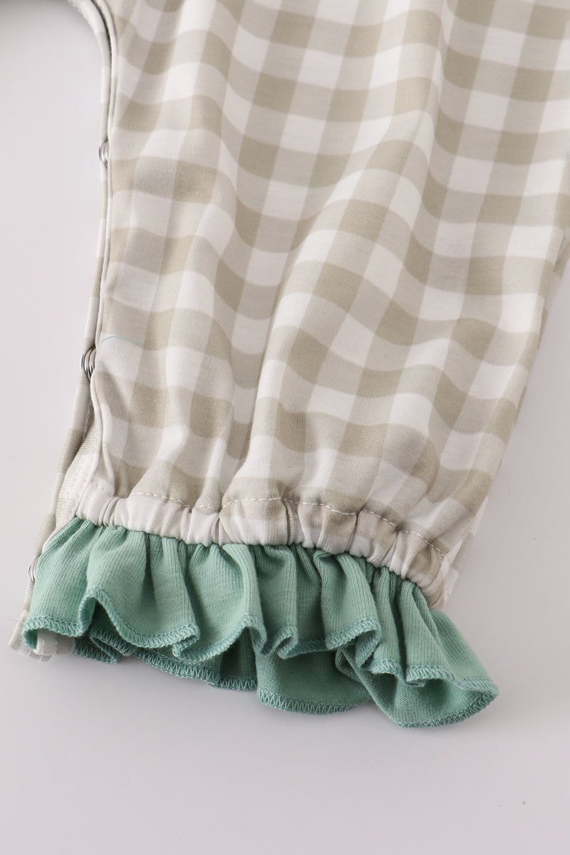 Mallard Duck Embroidery Ruffle Romper