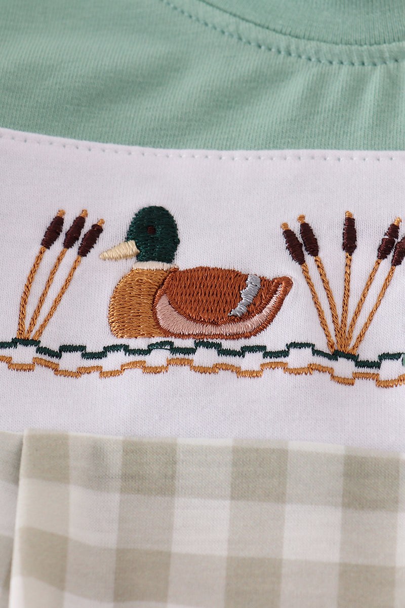 Mallard Duck Embroidery Romper