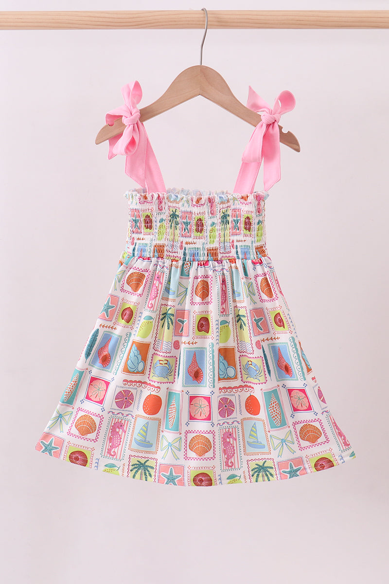 Pink Beach Smocked Dress