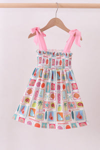 Pink Beach Smocked Dress