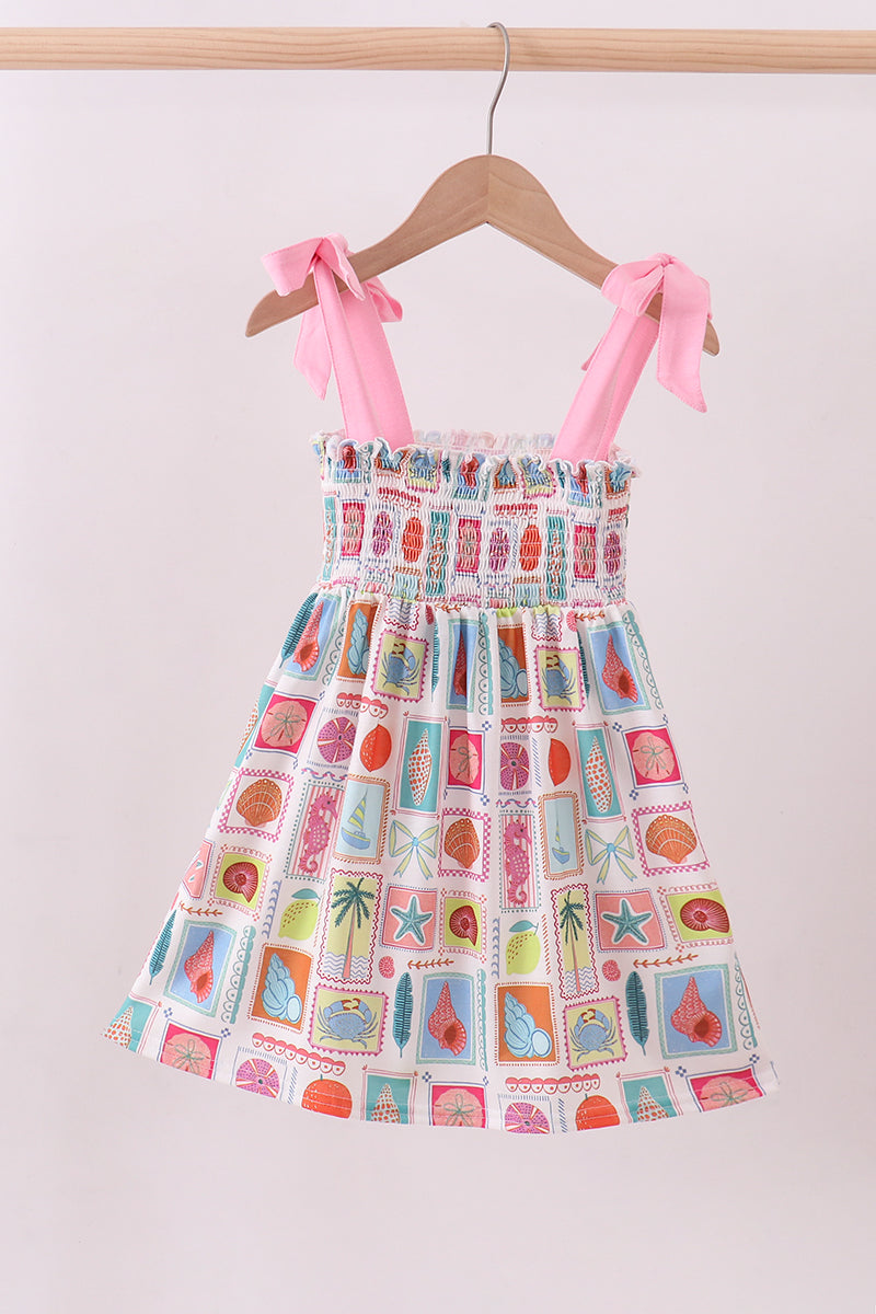 Pink Beach Smocked Dress